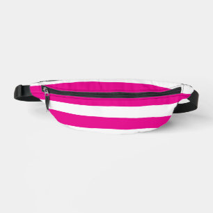 Uneven Stripes in Magenta and White Bum Bags