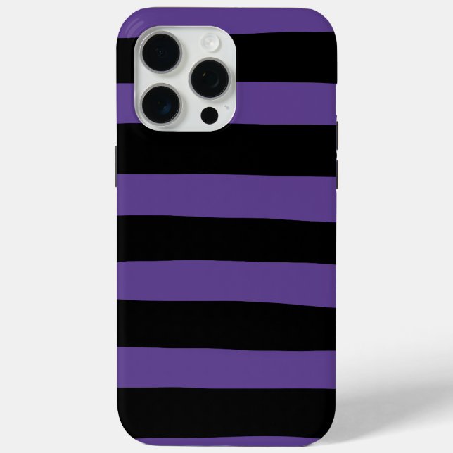 Uneven Stripes in Purple and Black Case-Mate iPhone Case (Back)