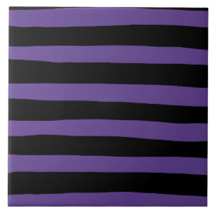 Uneven Stripes in Purple and Black Tile