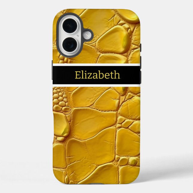 Unexpected beauty of a vibrant yellow snakeskin Case-Mate iPhone case (Back)