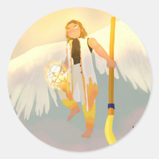 Unexpected buddy classic round sticker