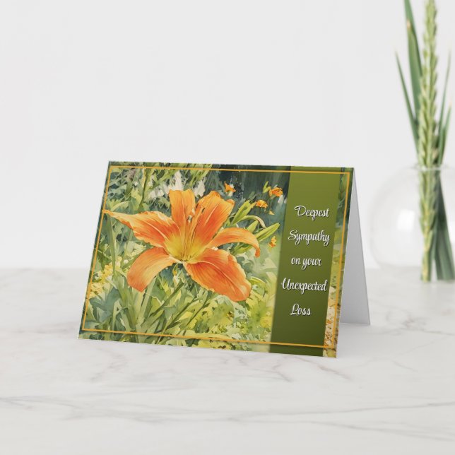 Unexpected Loss - Sympathy Card (Front)