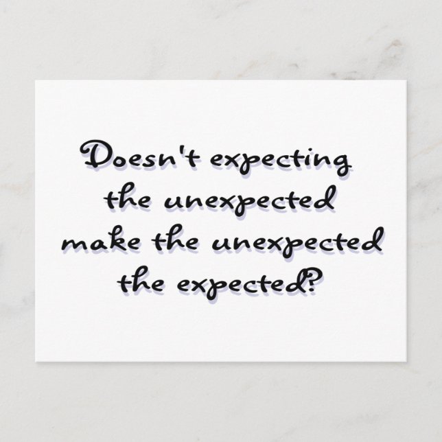 Unexpected? Postcard (Front)
