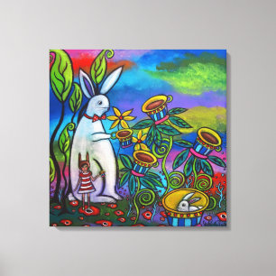Unexpected Tea Time Gallery Wrapped Canvas Print