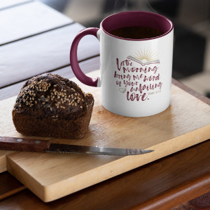 UNFAILING LOVE Psalm Bible Scripture Maroon   Mug