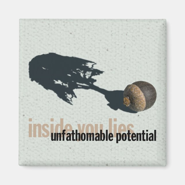 "unfathomable potential" refrigerator magnet (Front)