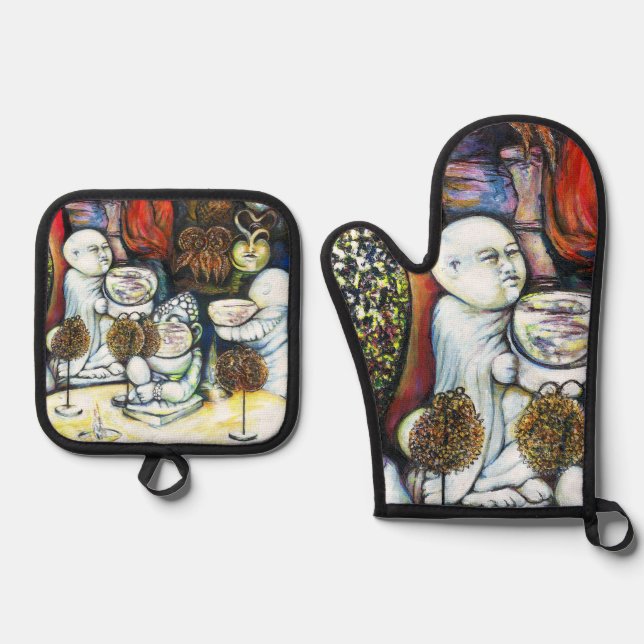 Unfazed by Challenge Oven Mitt & Pot Holder Set (Front)