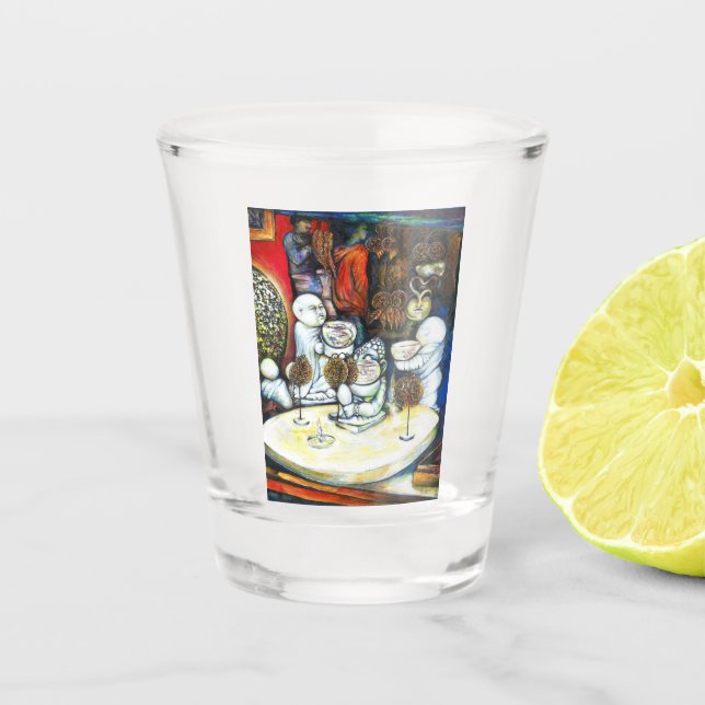 Unfazed by Challenge Shot Glass (Front)
