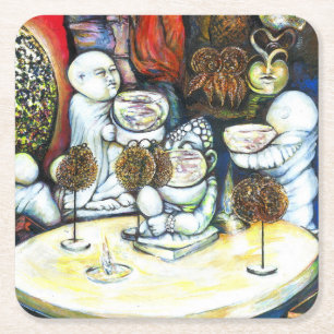 Unfazed by Challenge Square Paper Coaster