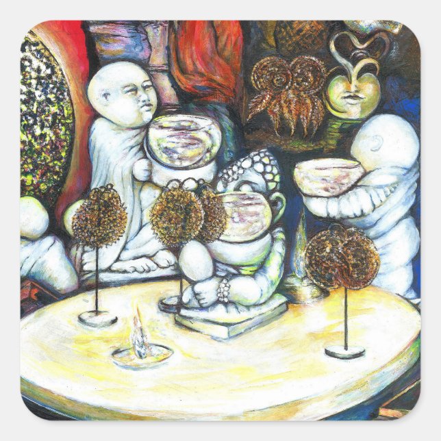 Unfazed by Challenge Square Sticker (Front)