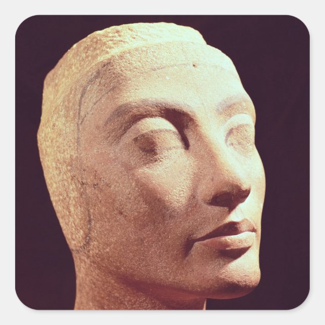 Unfinished head of Nefertiti, New Kingdom Square Sticker (Front)
