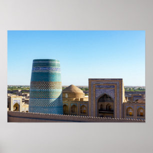Unfinished Kalta Minor Minaret - Khiva, Uzbekistan Poster