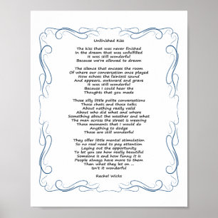 Unfinished Kiss Poem Poster