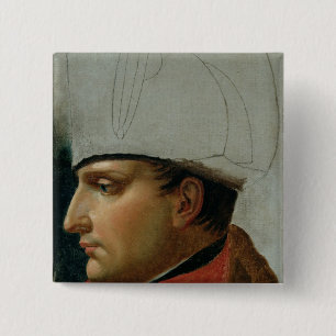 Unfinished Portrait of Napoleon I 15 Cm Square Badge