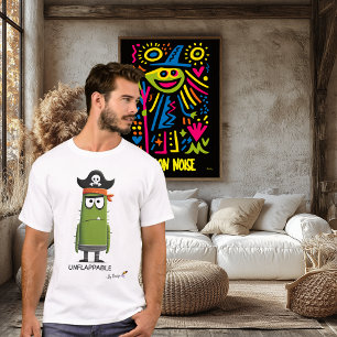 Unflappable Green Pirate Fun Unisex Style T-Shirt