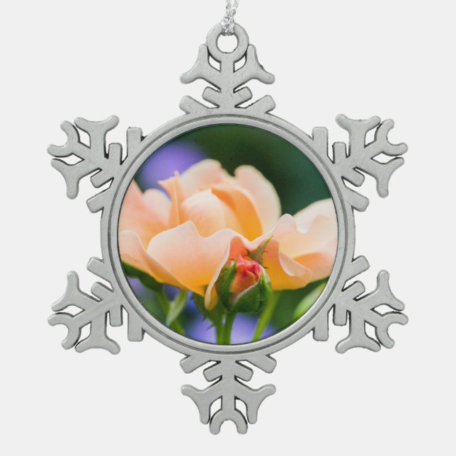 unfolding desire snowflake pewter christmas ornament (Front)