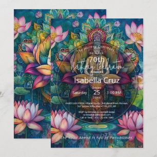 Unfolding Light   Lotus Flower Design Invitation