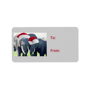Unforgettable Elephant Christmas Label