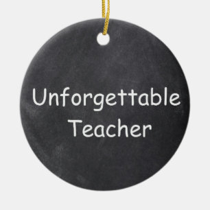 Unforgettable Teacher Chalkboard Design Gift Idea Ceramic Tree Decoration