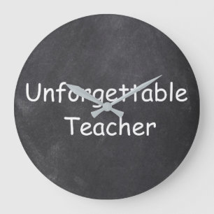 Unforgettable Teacher Chalkboard Design Gift Idea Large Clock