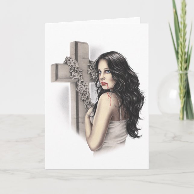 Unforgivable Sinner Vampire Greeting Card (Front)