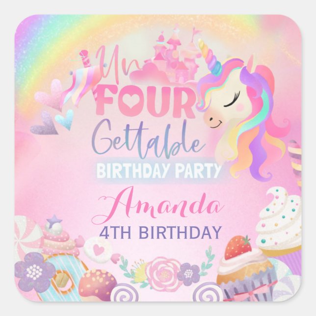 Unfourgettable Square Sticker (Front)