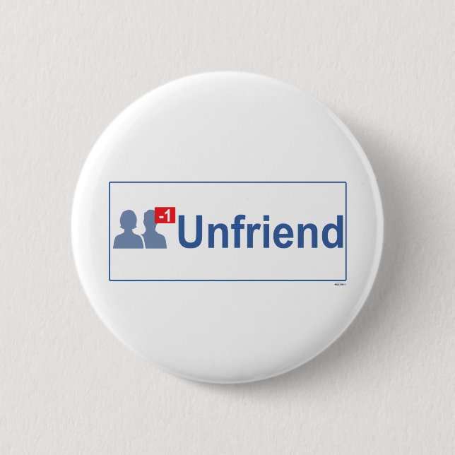 UNFRIEND Facebook 6 Cm Round Badge (Front)
