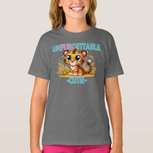 Unfurgettable Cutie fun pun. Baby Tiger cartoon T-Shirt