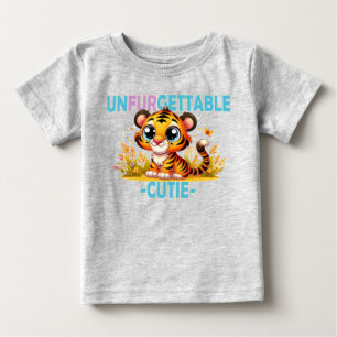 Unfurgettable Cutie fun pun. Baby Tiger cartoon T-Shirt