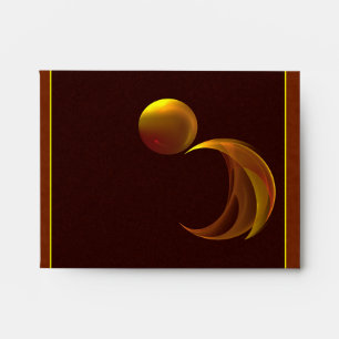 Unfurling Sun Abstract Fractal Art Envelopes