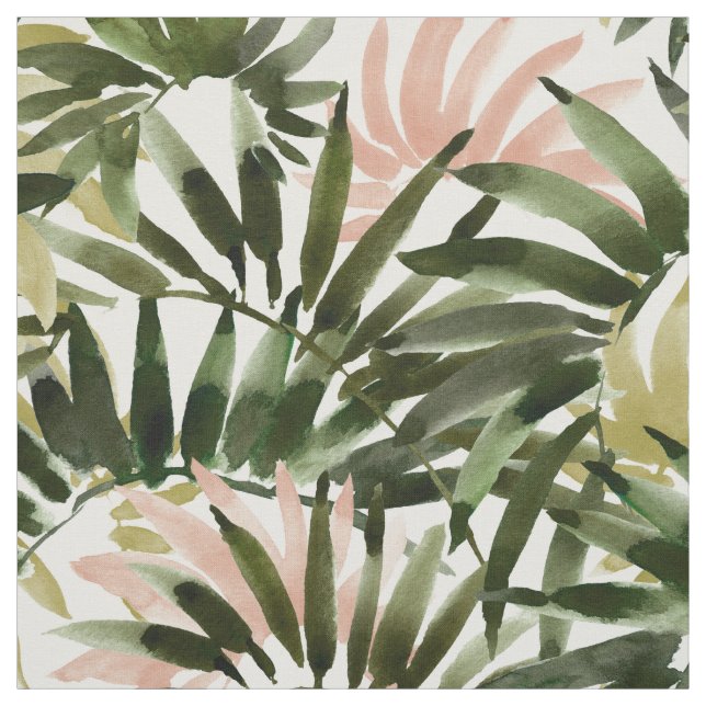 UNFURLING Tropical Palm Print Fabric (Swatch)