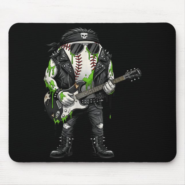 Ungovernment Agencyd Rocker Baseball Es Horror Mouse Pad (Front)