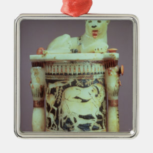 Unguent jar with a figure of a the king as a lion metal tree decoration