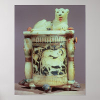 Unguent jar with a figure of a the king as a lion