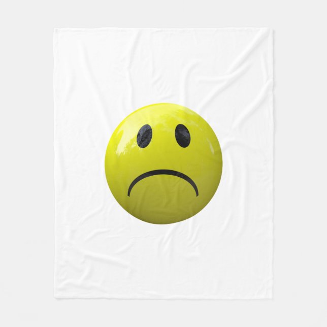 unhappy face emoji blanket (Front)