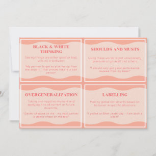 Unhelpful Thinking Styles Modern Peach Set Cards 2