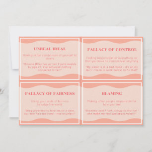 Unhelpful Thinking Styles Modern Peach Set Cards 4