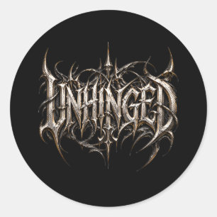 Unhinged Death Metal Spikes Gothic Die-Cut Sticker