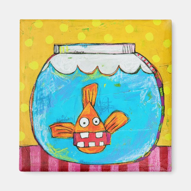 Unhinged Goldfish Magnet (Front)