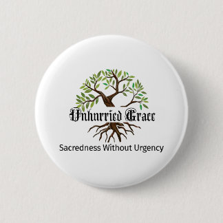 Unhurried Grace logo button pin