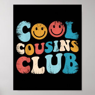 Uni Cool Cousins Club, Funny Cousin Crew Kids Boys Poster