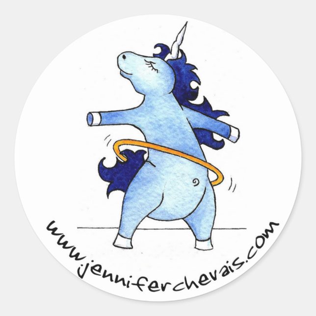 Uni Hula Hoop Classic Round Sticker (Front)