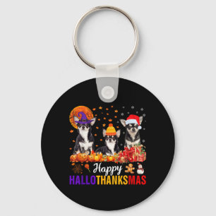 Uni-S Kids Chihuahua Dog Halloween Thanksgiving Key Ring