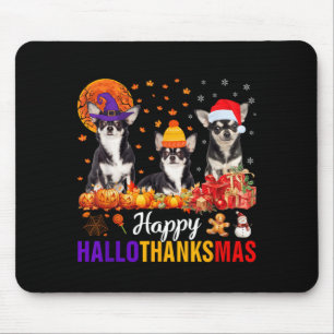 Uni-S Kids Chihuahua Dog Halloween Thanksgiving Mouse Pad
