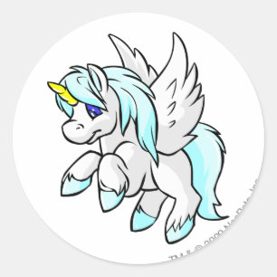 Uni White Classic Round Sticker