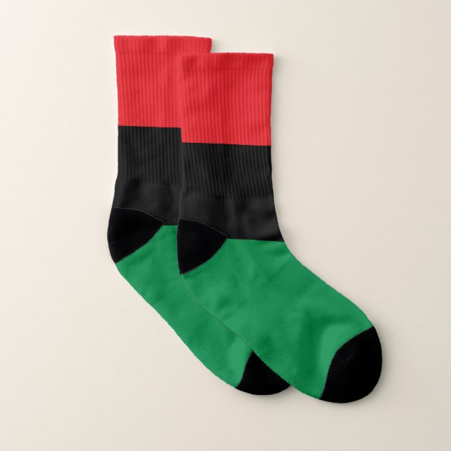 Unia Flag Symbol & Pan African Flag / Kwanzaa Socks (Pair)