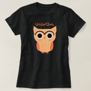 UnibrOwl Unibrow Owl   Funny Cute Eyebrows Owl T-Shirt