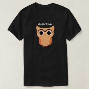 UnibrOwl Unibrow Owl   Funny Cute Eyebrows Owl T-Shirt