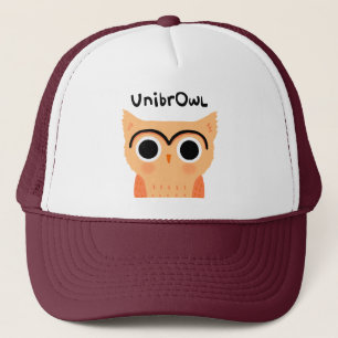 UnibrOwl Unibrow Owl Funny Cute Eyebrows Owl Trucker Hat