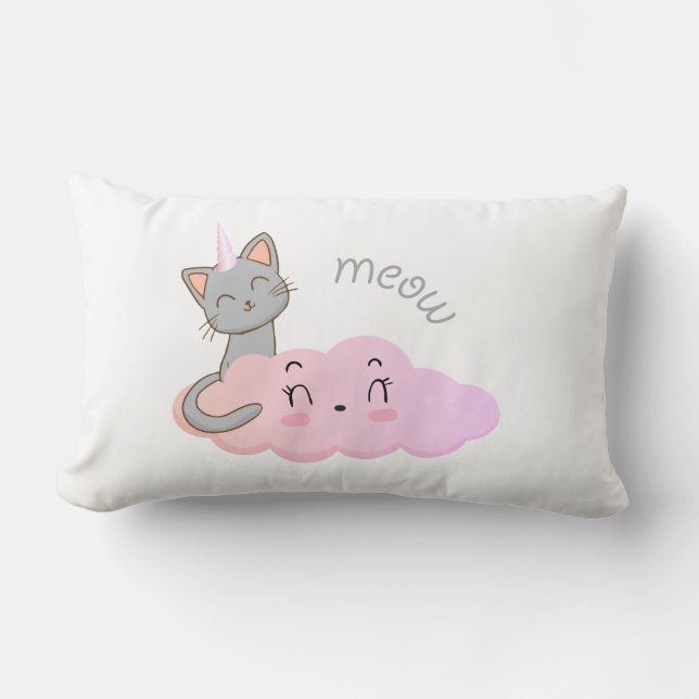 unicat cloud meow pillow (Front)
